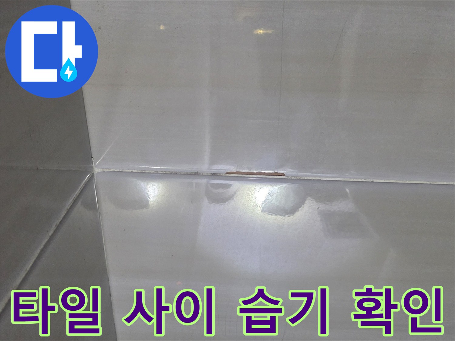 화장실-천장-타일-사이-습기-상태