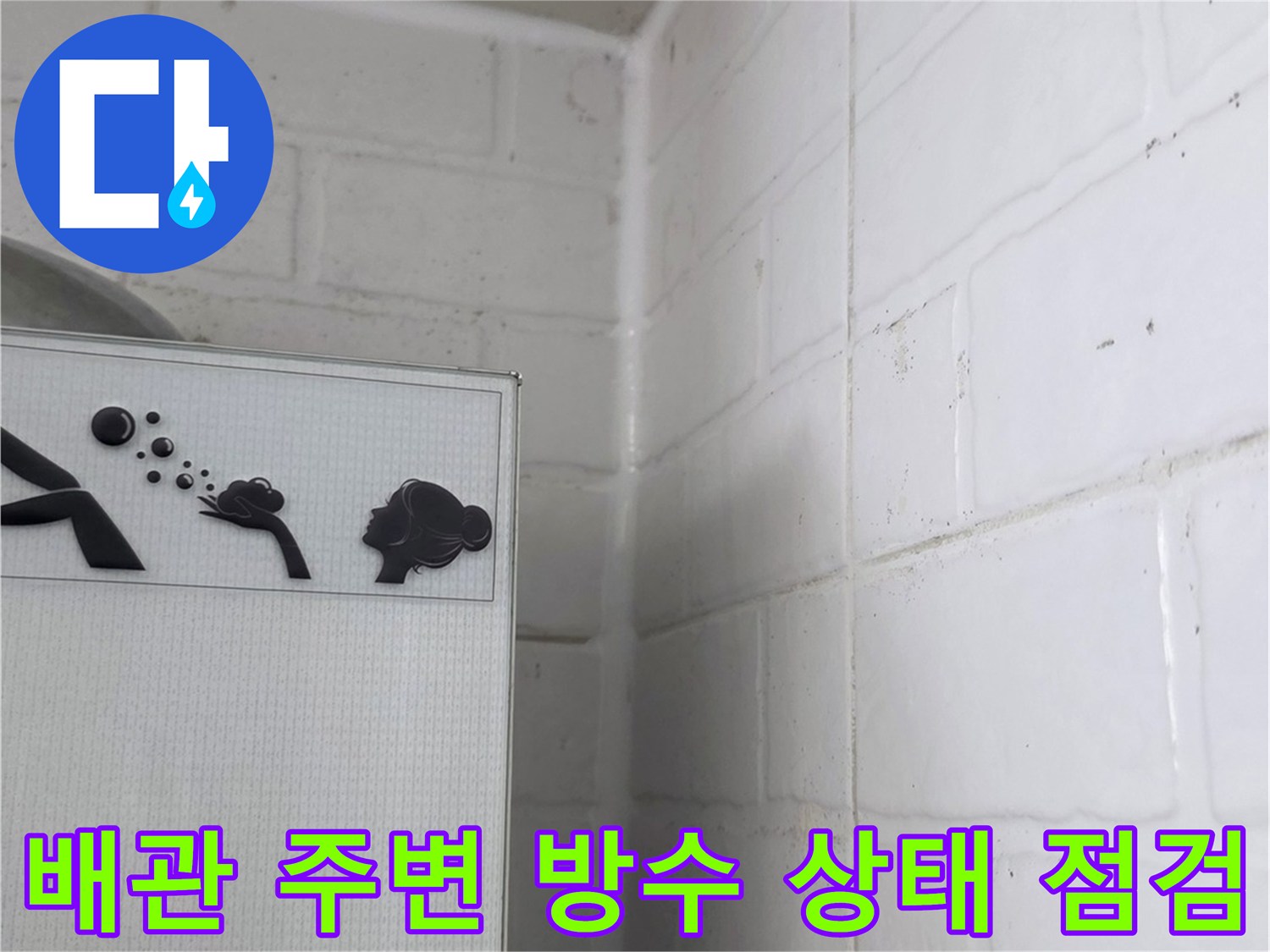 하수구 유가와 연결된 배관의 결함 확인 과정
