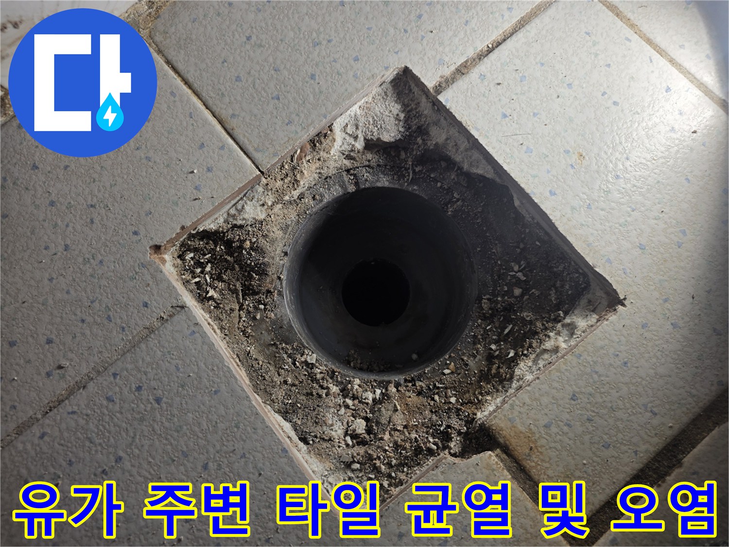 배수관-주변-타일-틈새로-스며든-오염된-물기