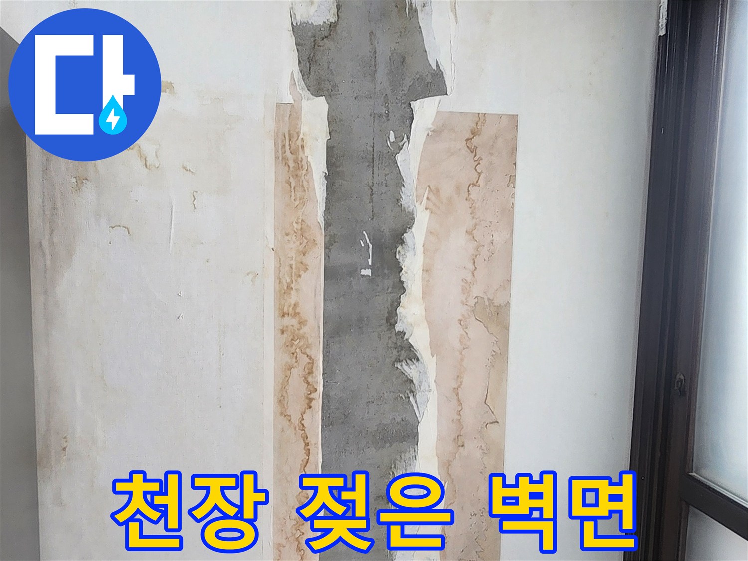 주방-천장-벽면의-물샘-흔적과-곰팡이