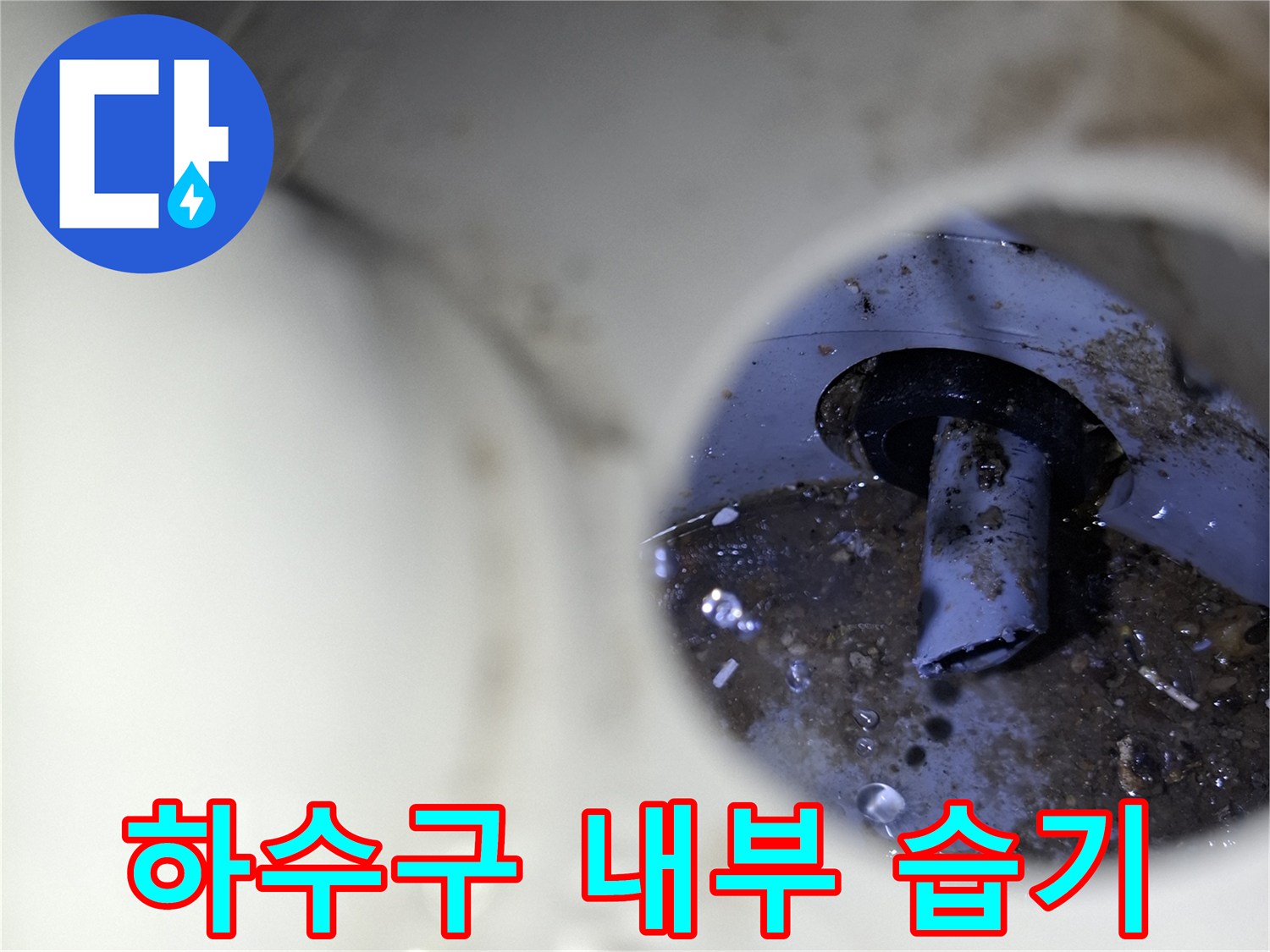 배수구-안쪽-배관-주변-습기-상태