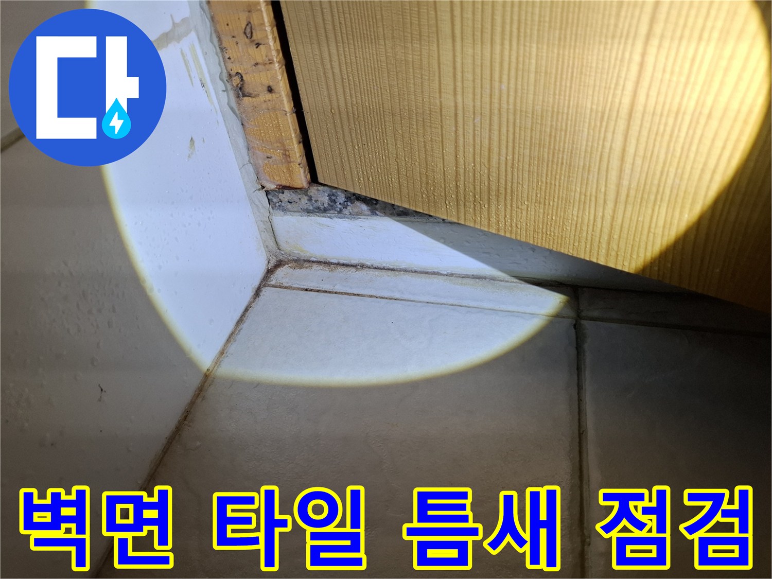 타일-사이-벌어진-틈-확인-및-조사