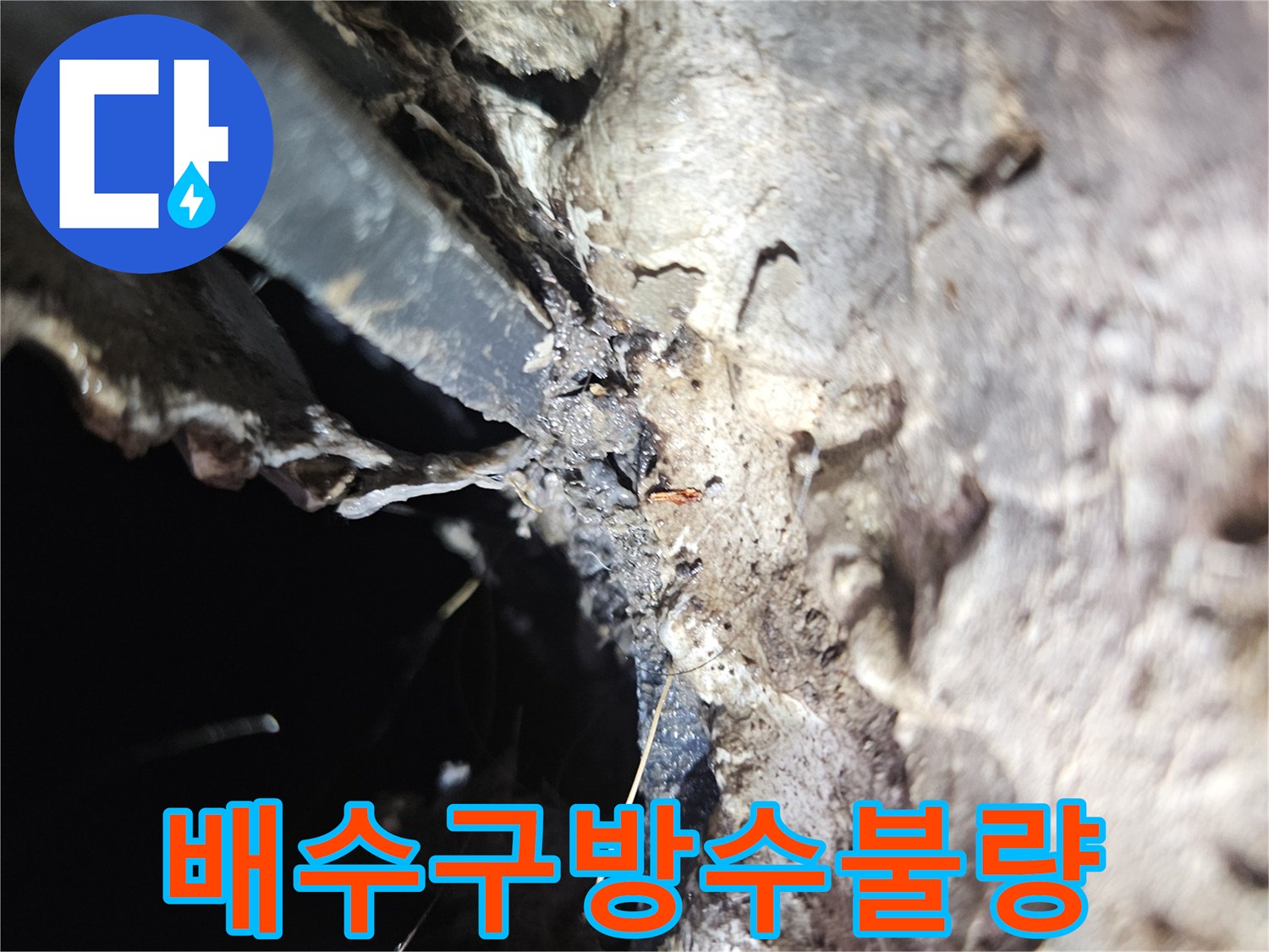세탁기-배수관-유가-접합-부위의-누수-경로-확인