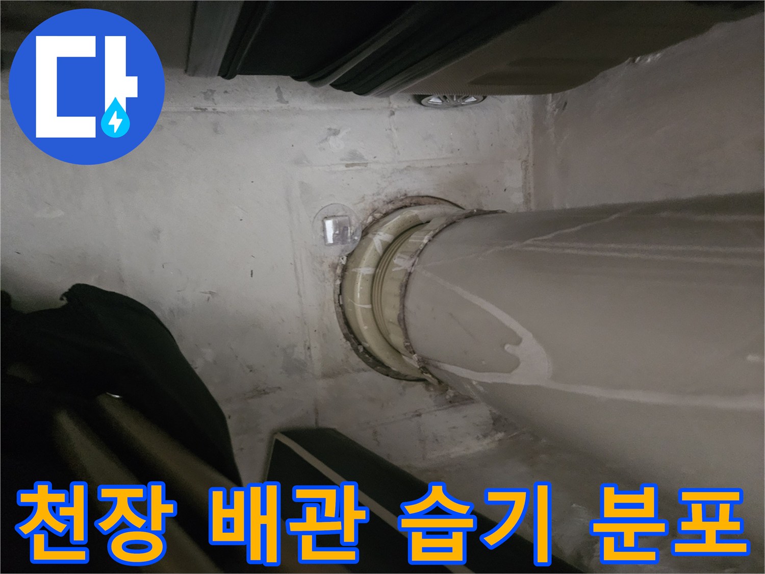 천장-내부-배관-주변의-습윤한-상태