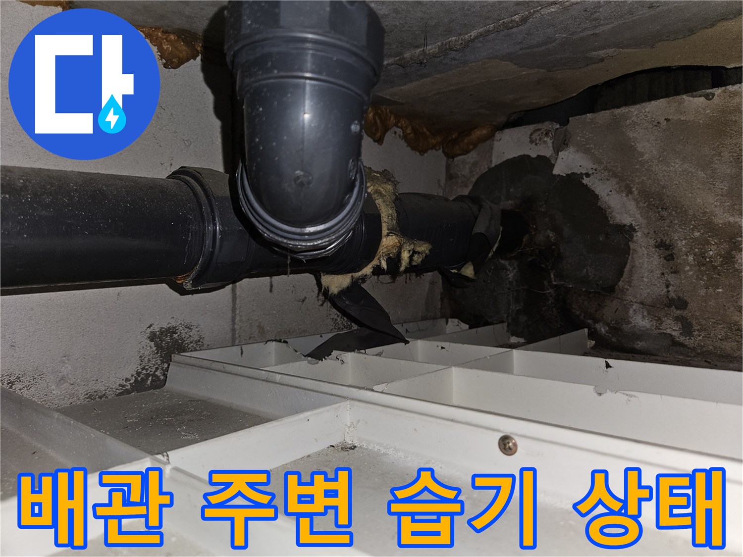 화장실-천장-내부-배관-주변-습기-및-물샘