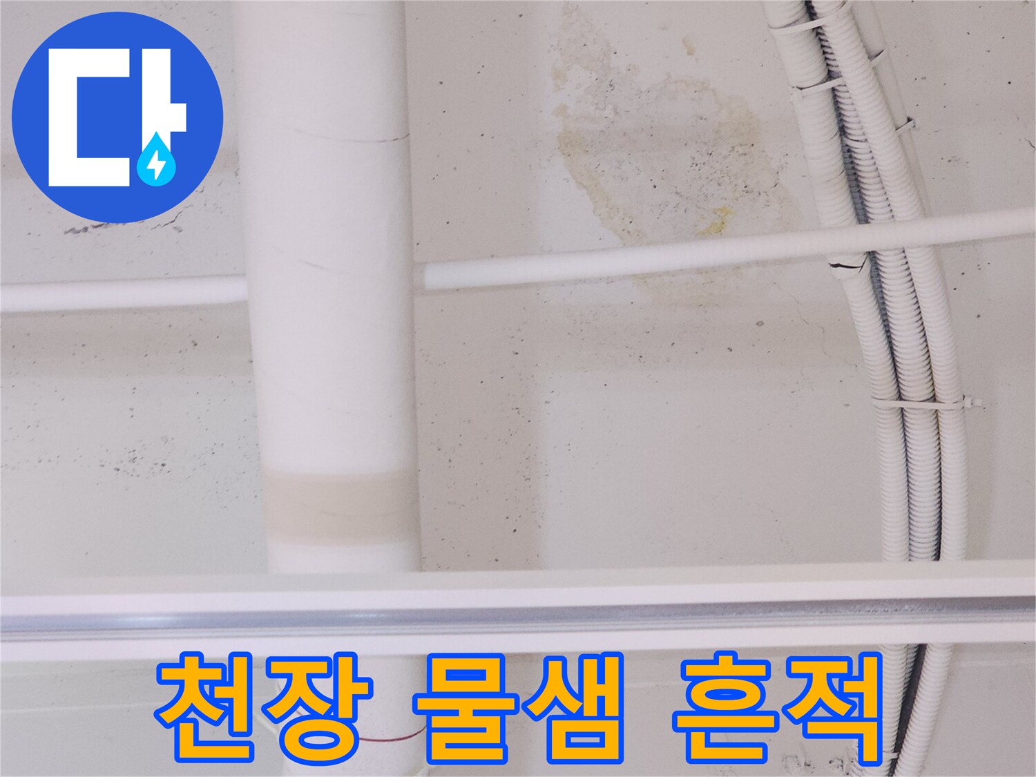 지축동-상가-천장-변색된-누수-부위