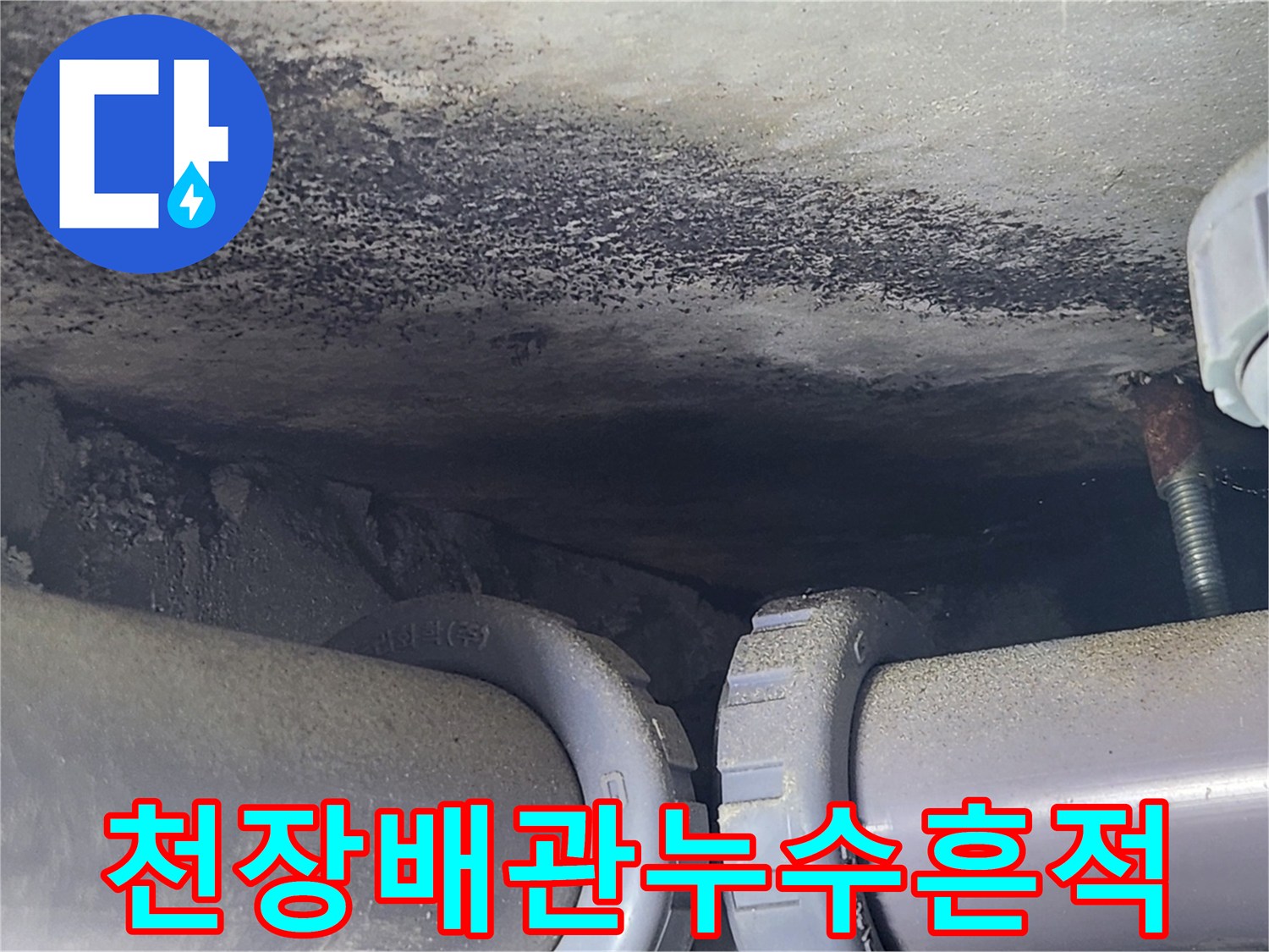 욕실-천장-내부-배관-및-젖은-벽면