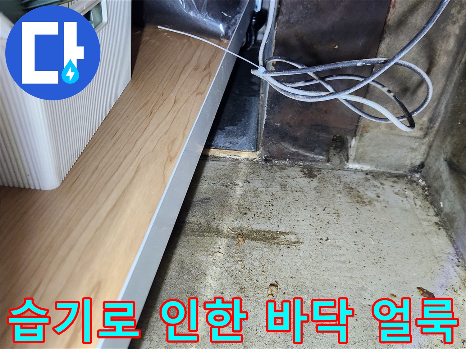 바닥-콘크리트에-남은-습기_및_얼룩