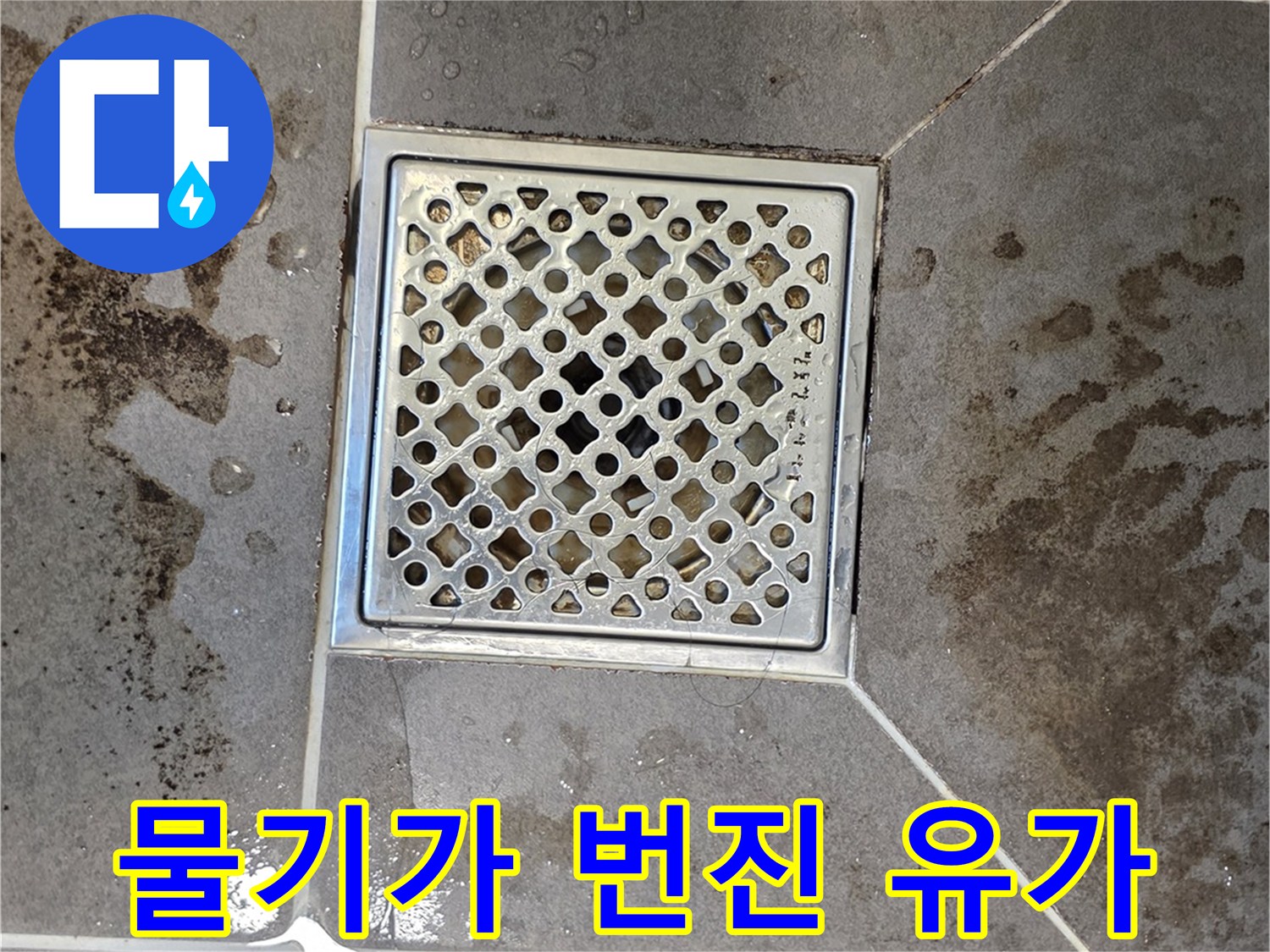 유가-주변-타일의-습윤한-상태-확인