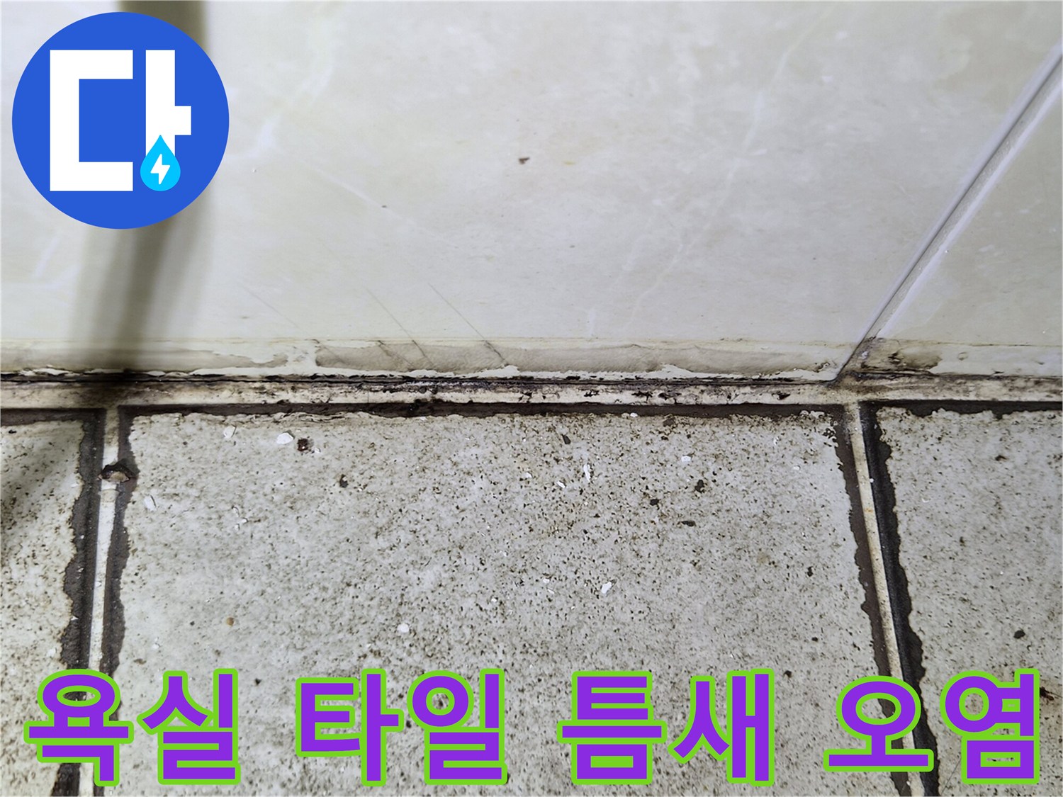 화장실-타일-줄눈-사이의-검은색-오염-부분