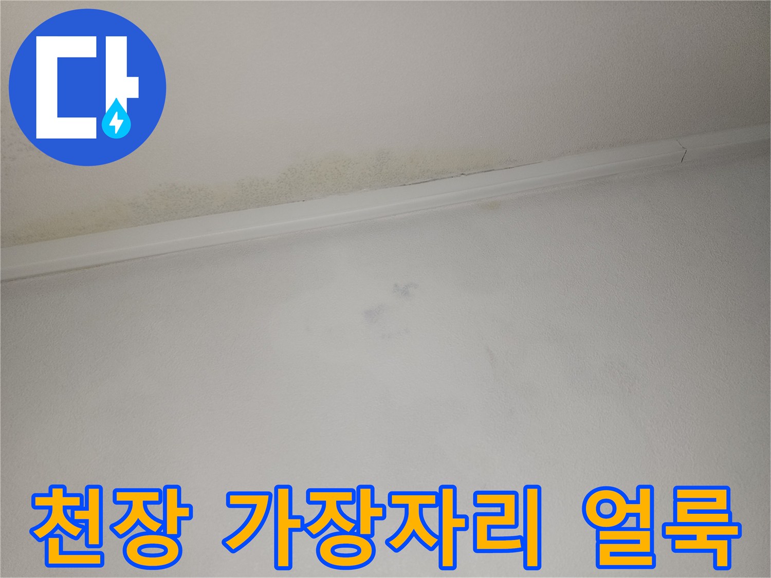 천장-가장자리-부분의-누수-및-변색-상태